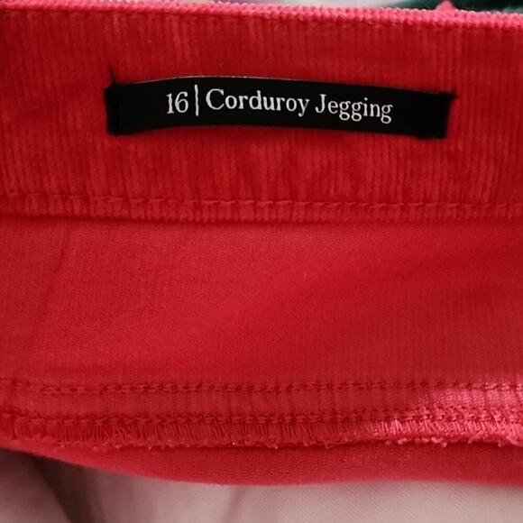 Talbots Rose pink Corduroy High Waist Jeggins Pants Size 16 new! - Picture 7 of 8
